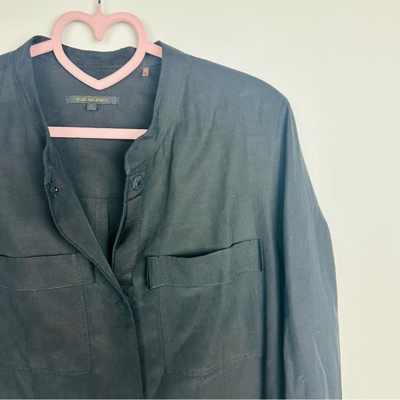 Kobi Halperin Black Starr Snap-Front Military Utility Shirt Jacket Size Large - Picture 8 of 11